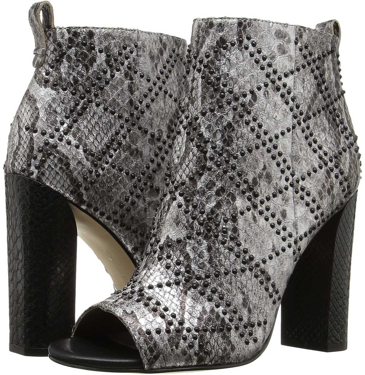 Gheata Calvin Klein Jules Silver Foiled Snake Print Leather