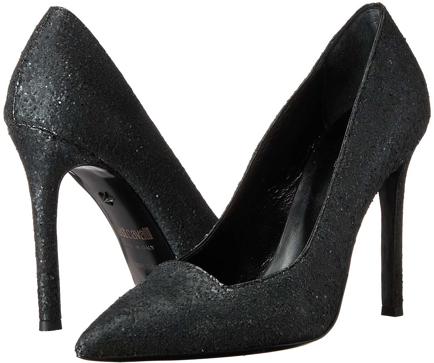 Pantof Just Cavalli Pointed Toe Pump Glitter Black