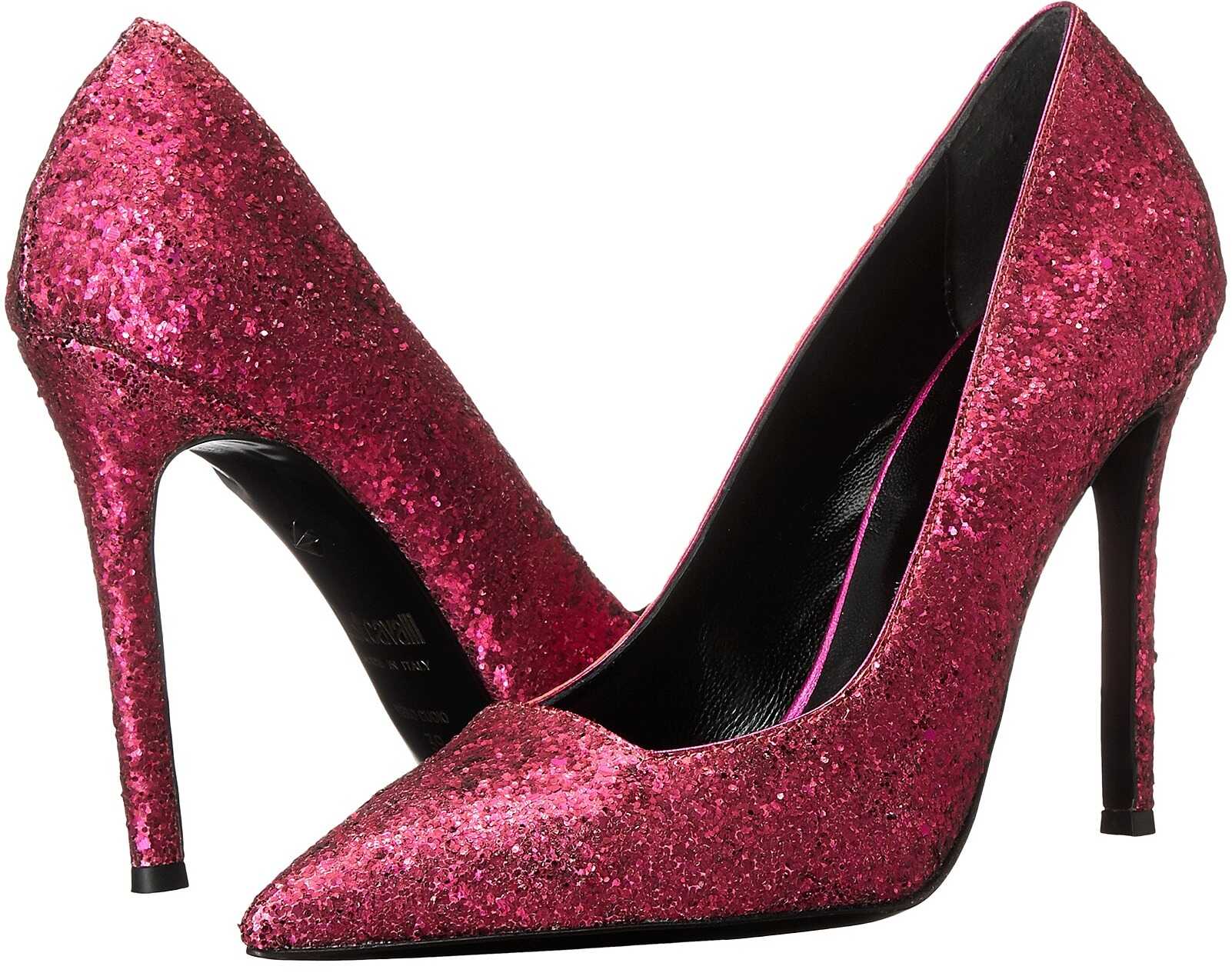 Pantof Just Cavalli Pointed Toe Pump Glitter Magenta