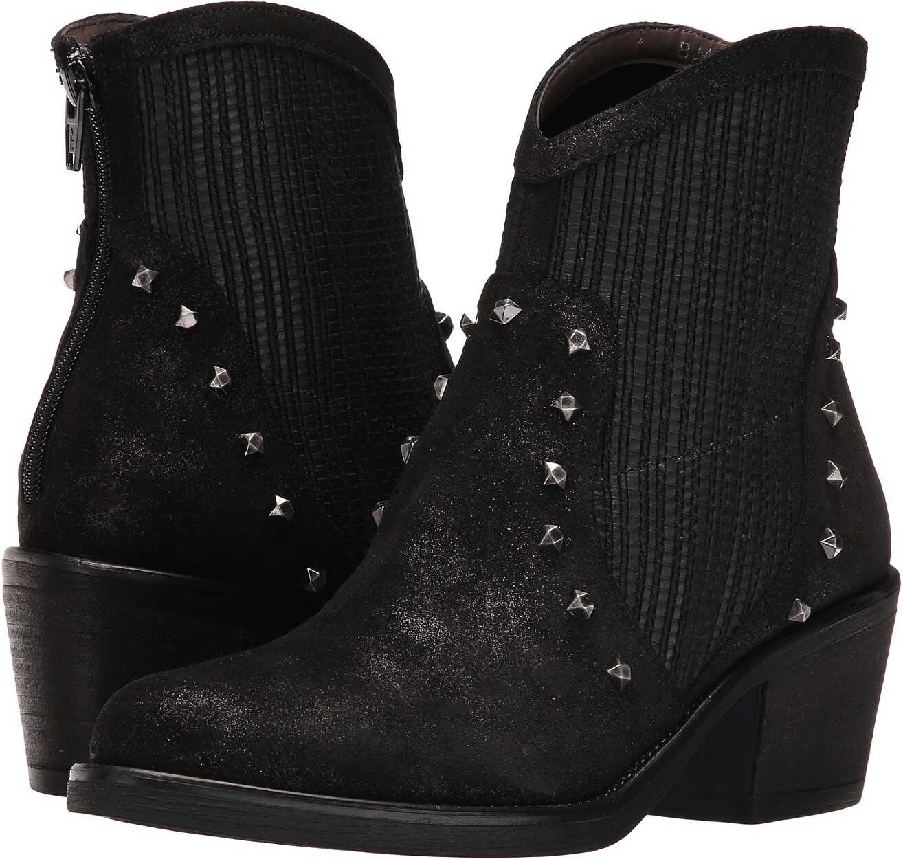 Gheata Sesto Meucci Mirka Black Afry Suede/Black Taby/Gunmetal Studs