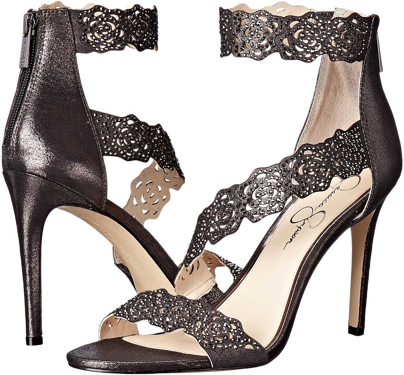 Pantof Jessica Simpson Geela Black/Gunmetal Dusty Metallic