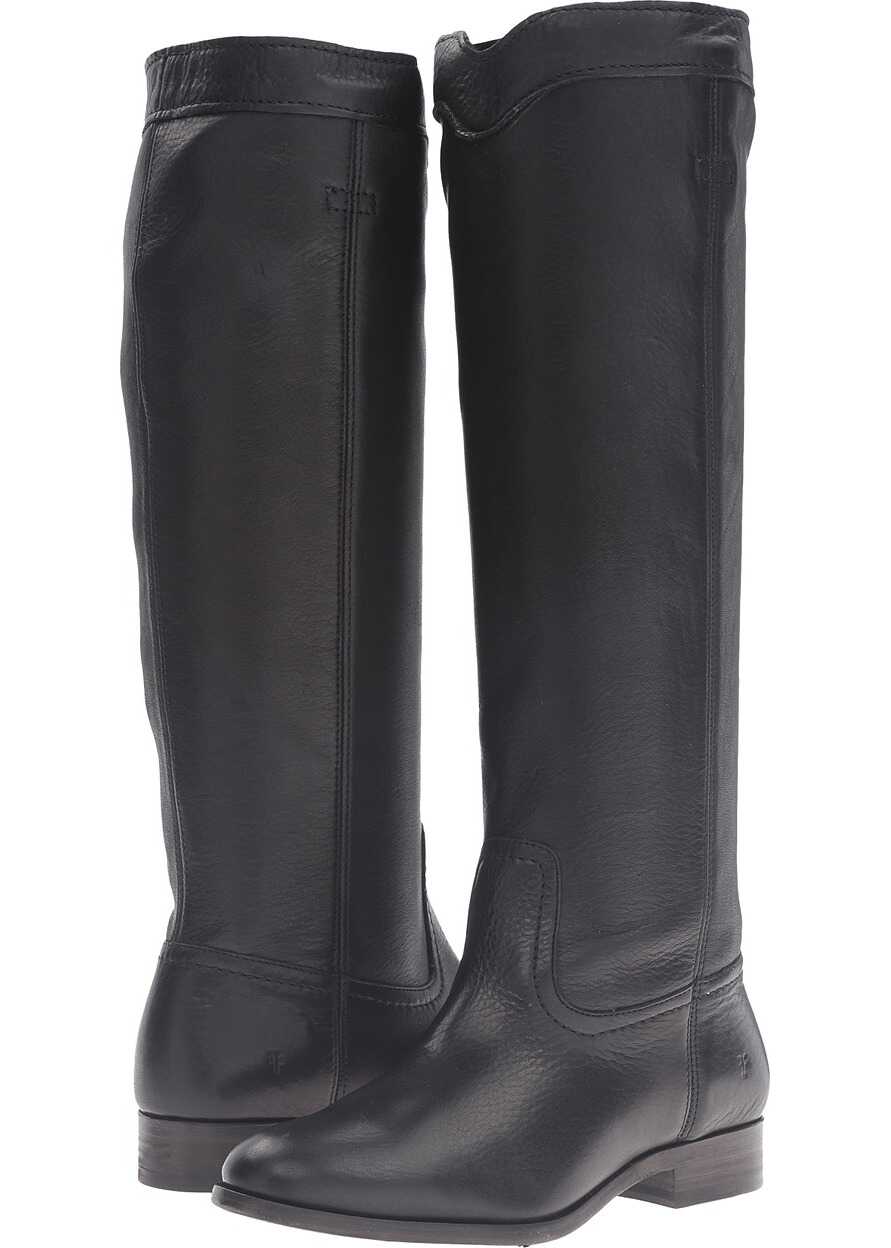 Gheata Frye Cara Roper Tall Black Soft Pebbled Full Grain