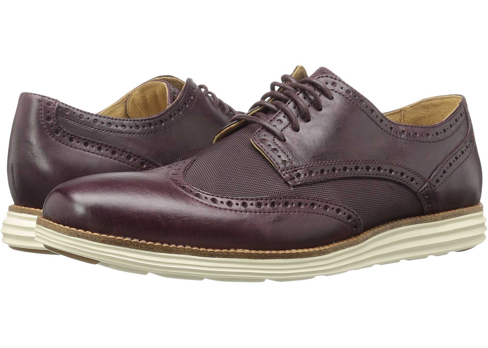 Pantof Cole Haan Original Grand Wing Oxford Cordovan Leather/Textile/Ivory