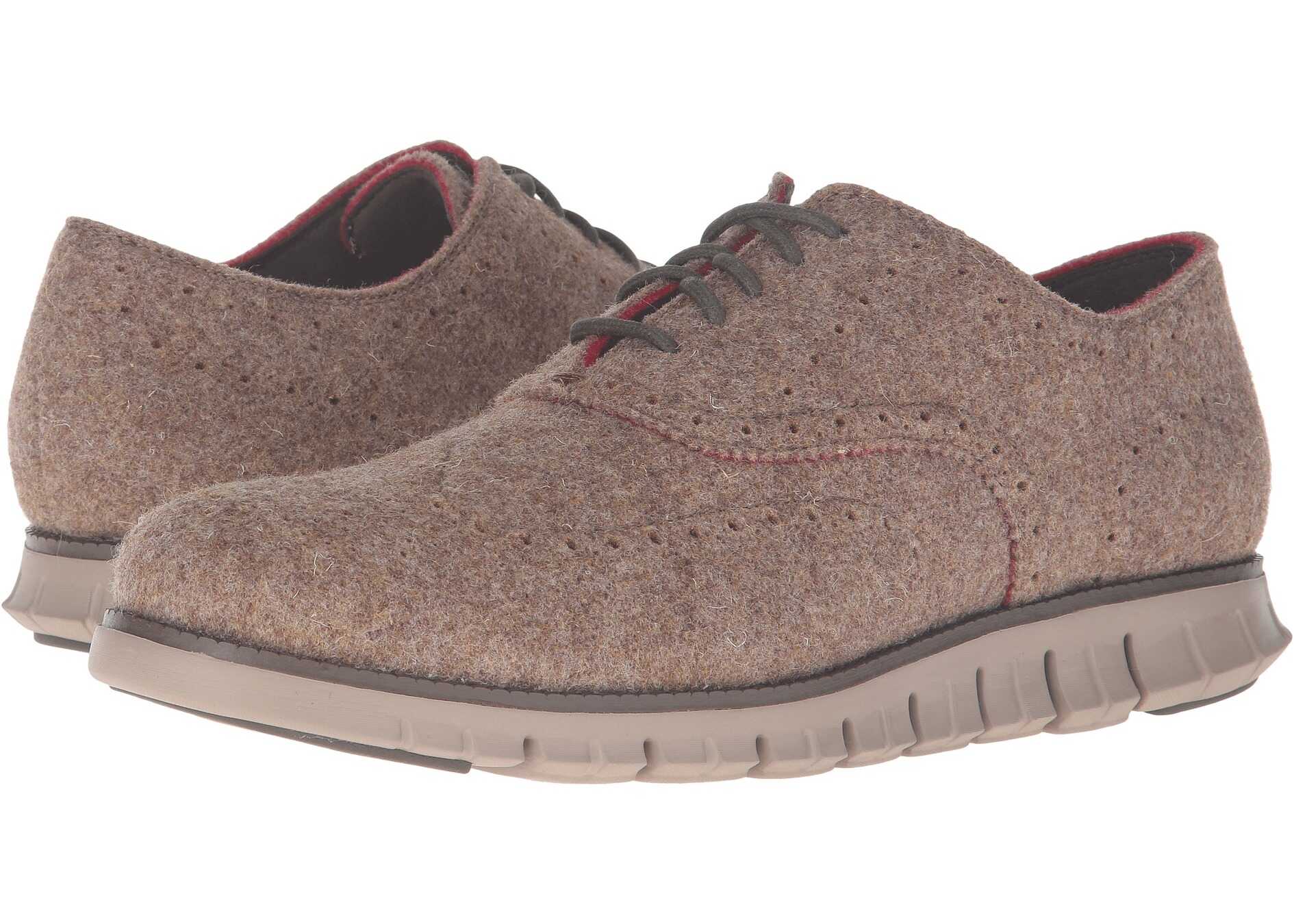 Tenis Cole Haan Zerogrand Short Wing - Wool Closed Brown Wool/Cobblestone