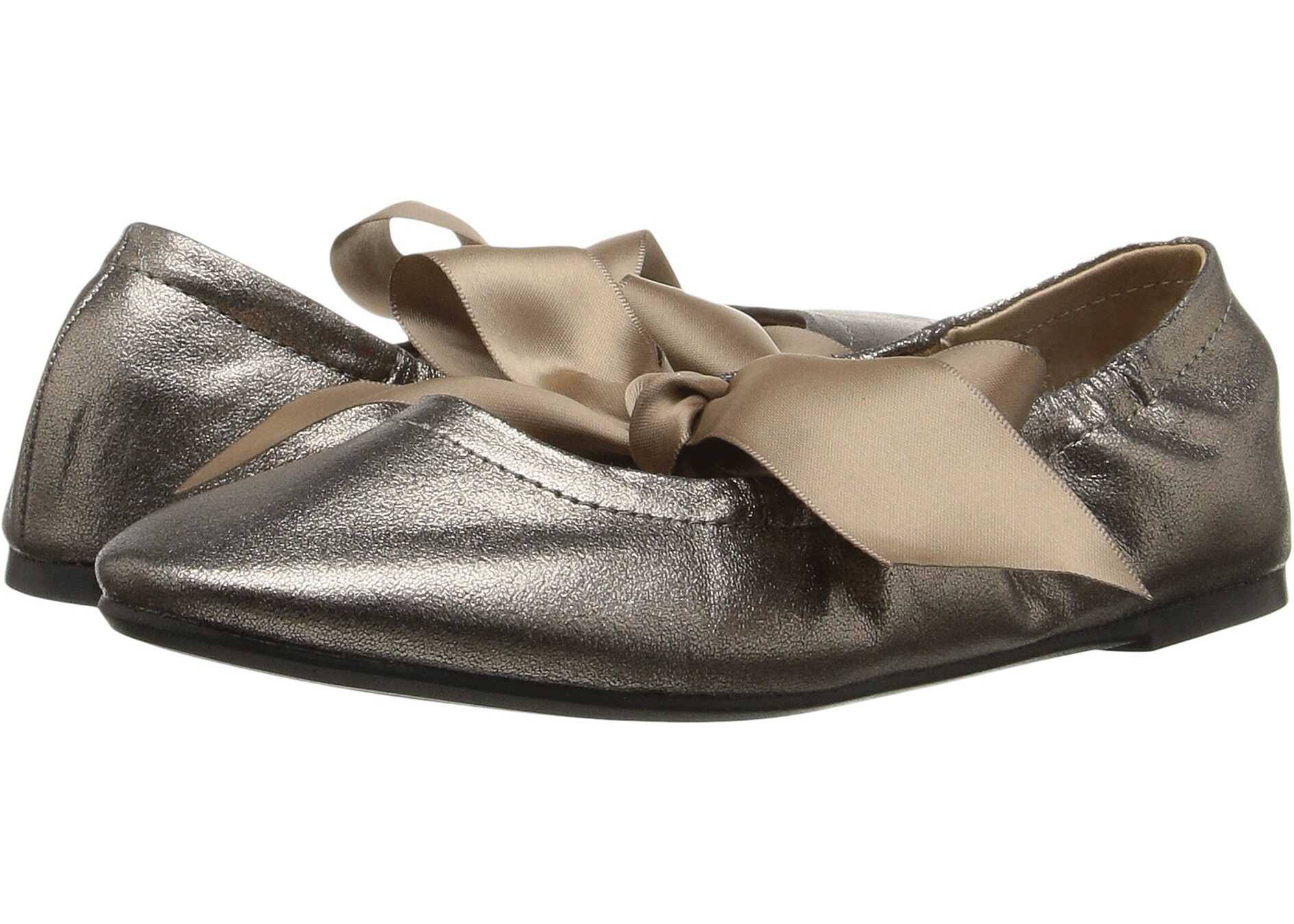 Balerin Polo Ralph Lauren Kids Briana (Little Kid/Big Kid) Pewter Patent Shimmer