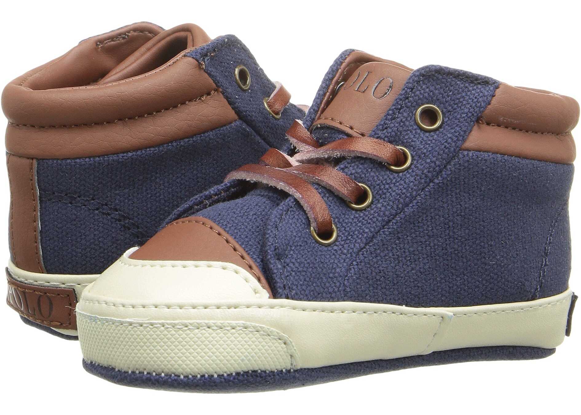 Tenis Polo Ralph Lauren Kids Geffron Mid Zip (Infant/Toddler) Navy