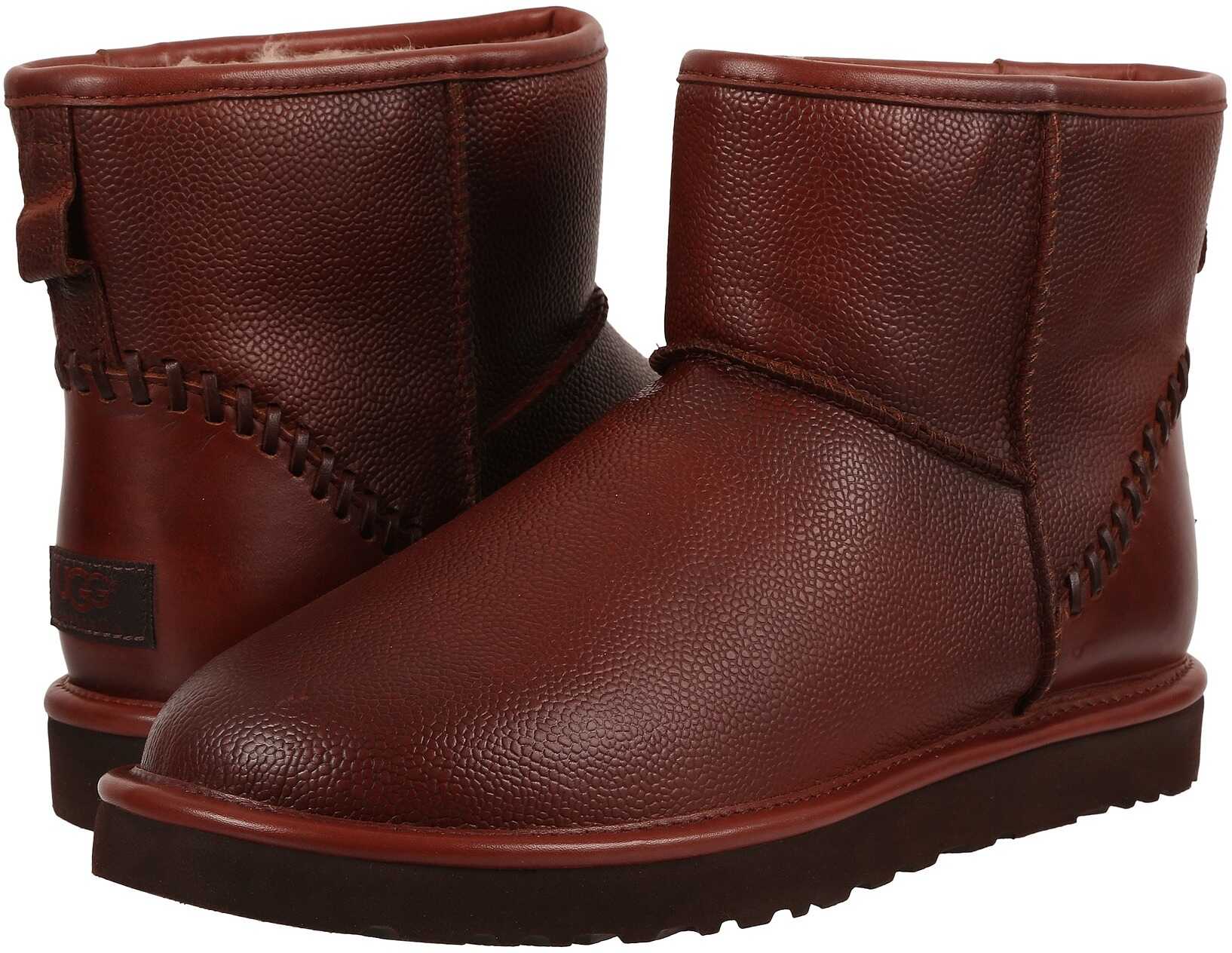 Gheata UGG Classic Mini Deco Scotch Grain Cognac