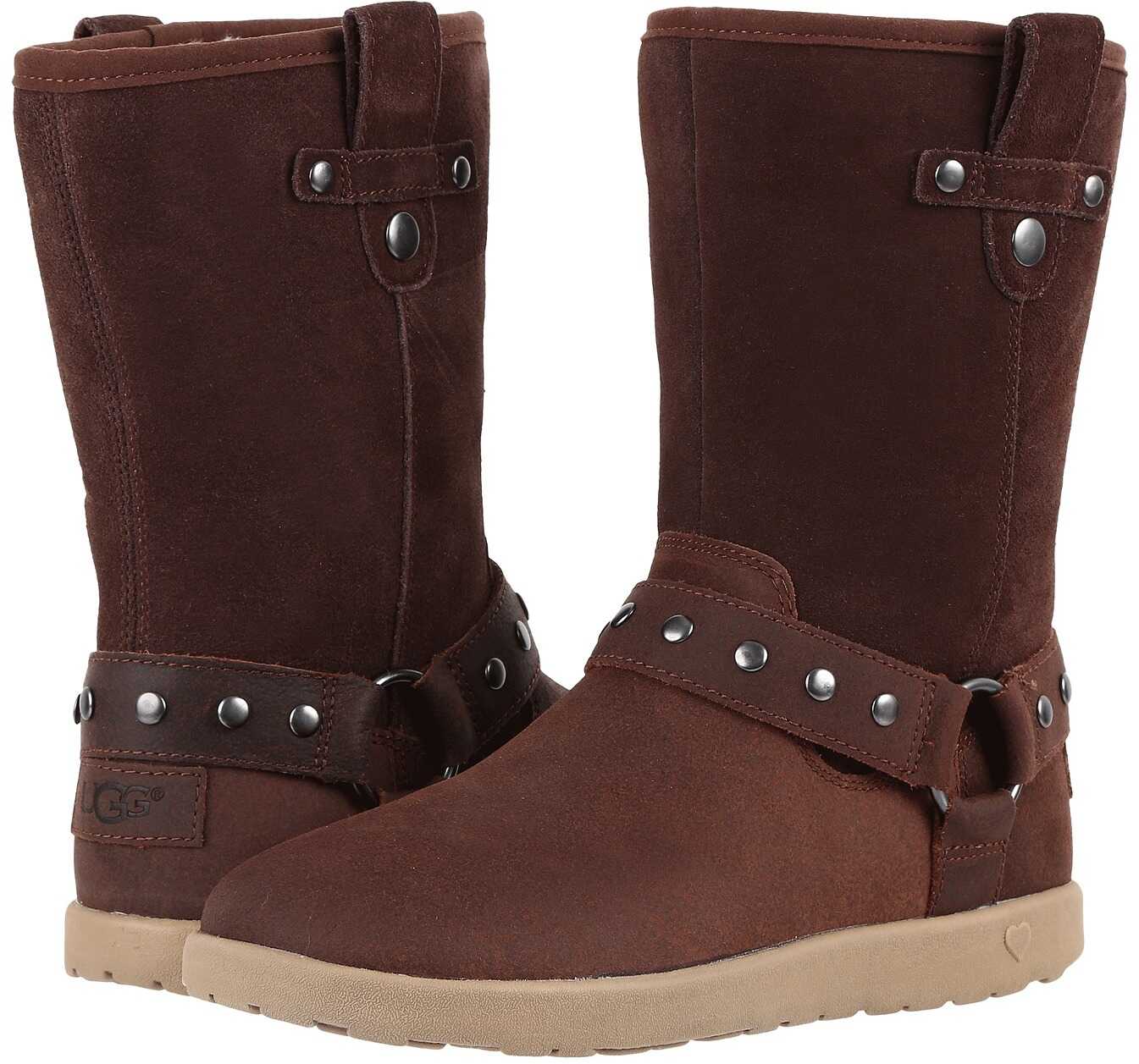 Gheata UGG Kids Moto Short (Little Kid/Big Kid) Chocolate