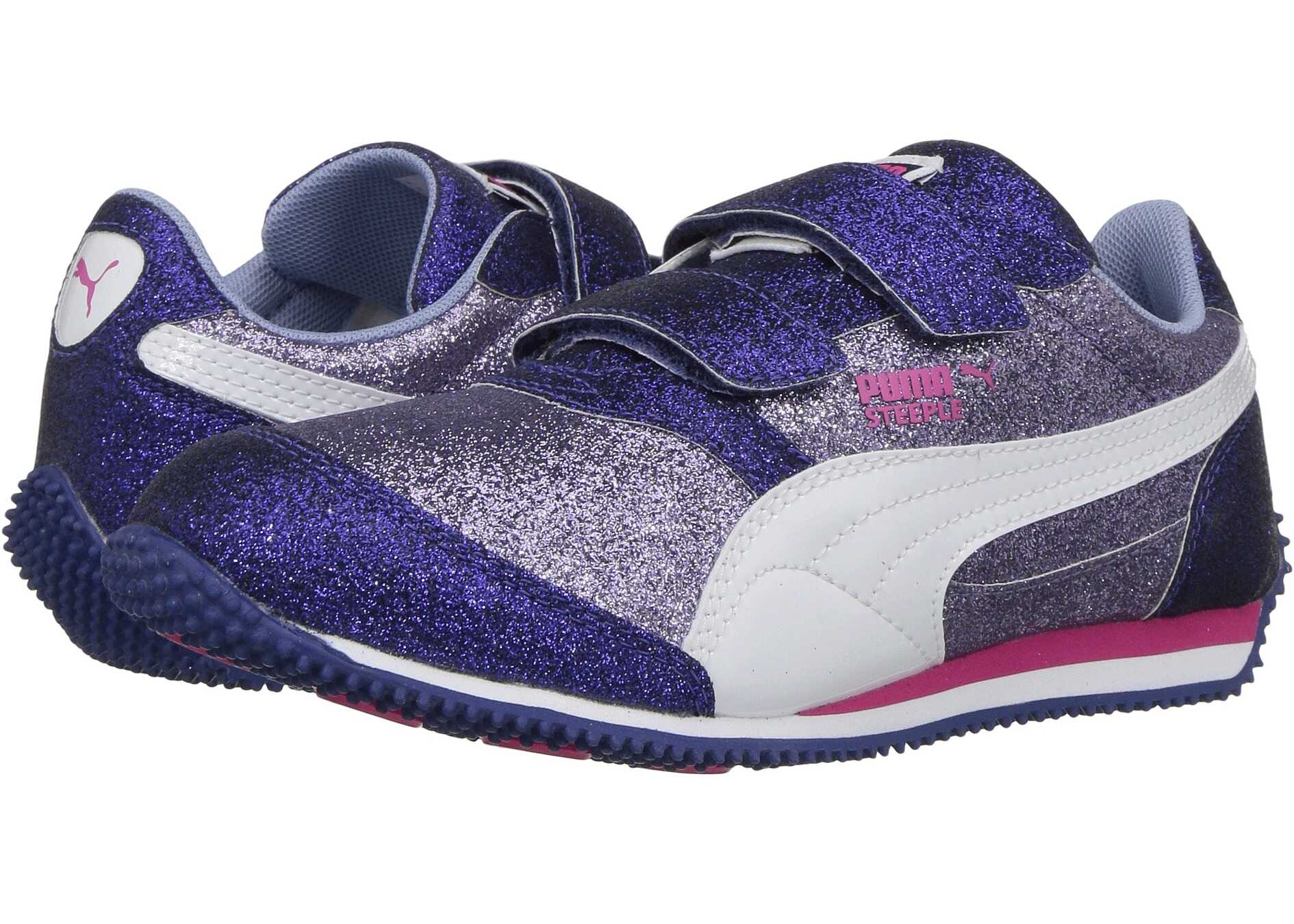 Tenis Puma Kids Steeple Glitz Glam V PS (Little Kid/Big Kid) Lavender Lustre/Puma White