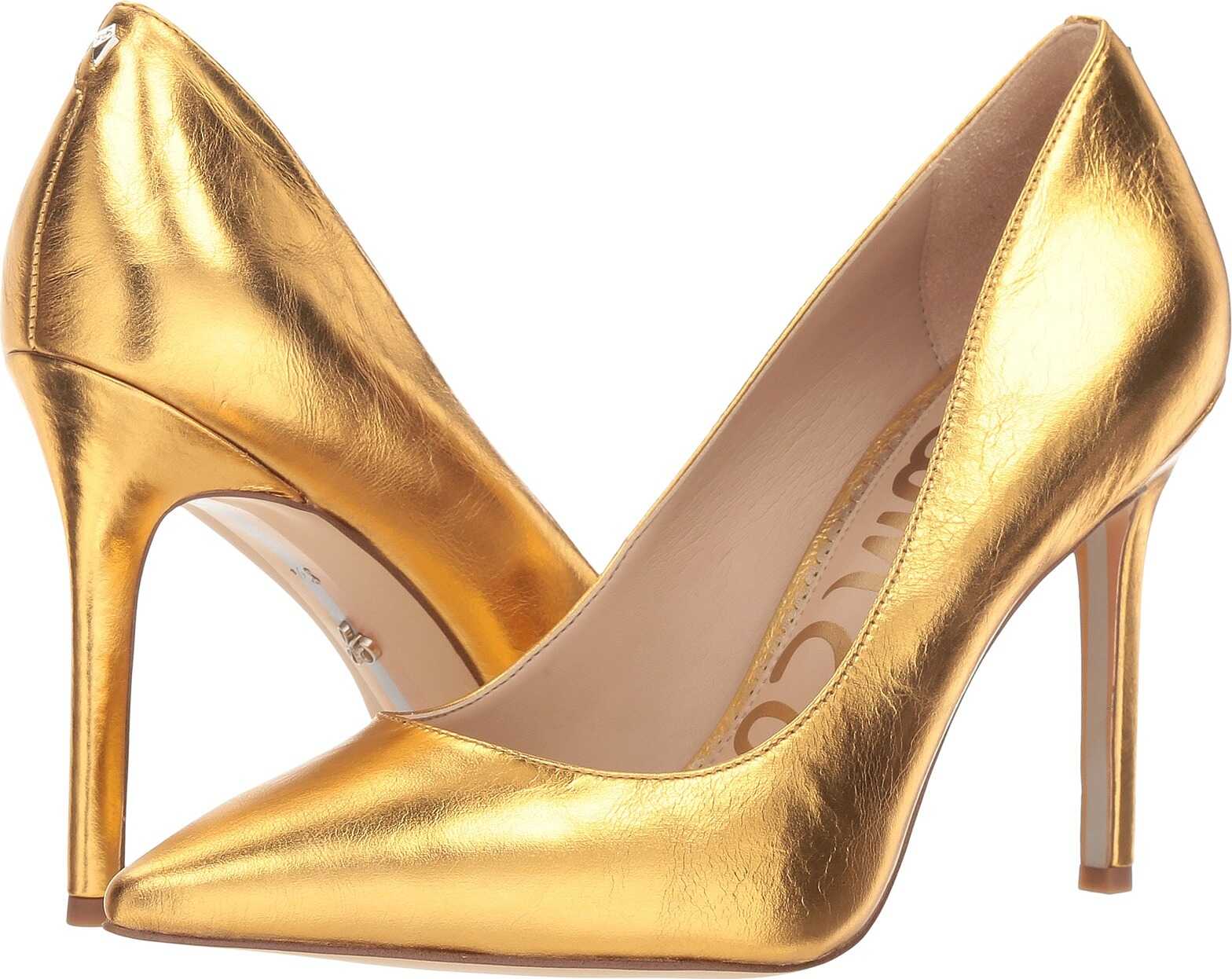 Sam Edelman Hazel Exotic Gold Metallic Distressed Leather