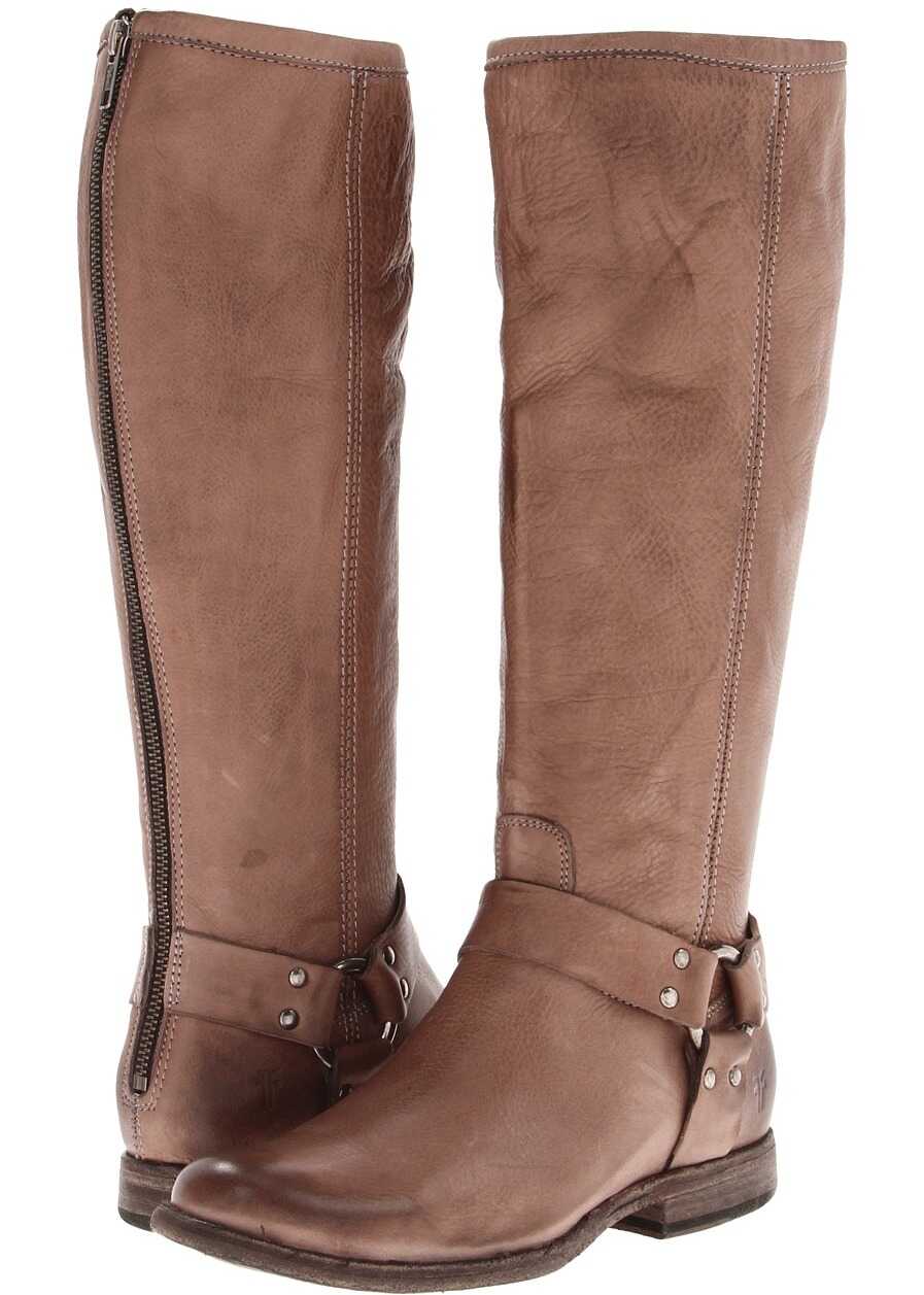 Gheata Frye Phillip Harness Tall Grey Soft Vintage Leather