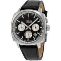 Ceasuri Fashion Haywood Black and Silver Dial Chronograph Leather Mens Watch CH2984 Barbati