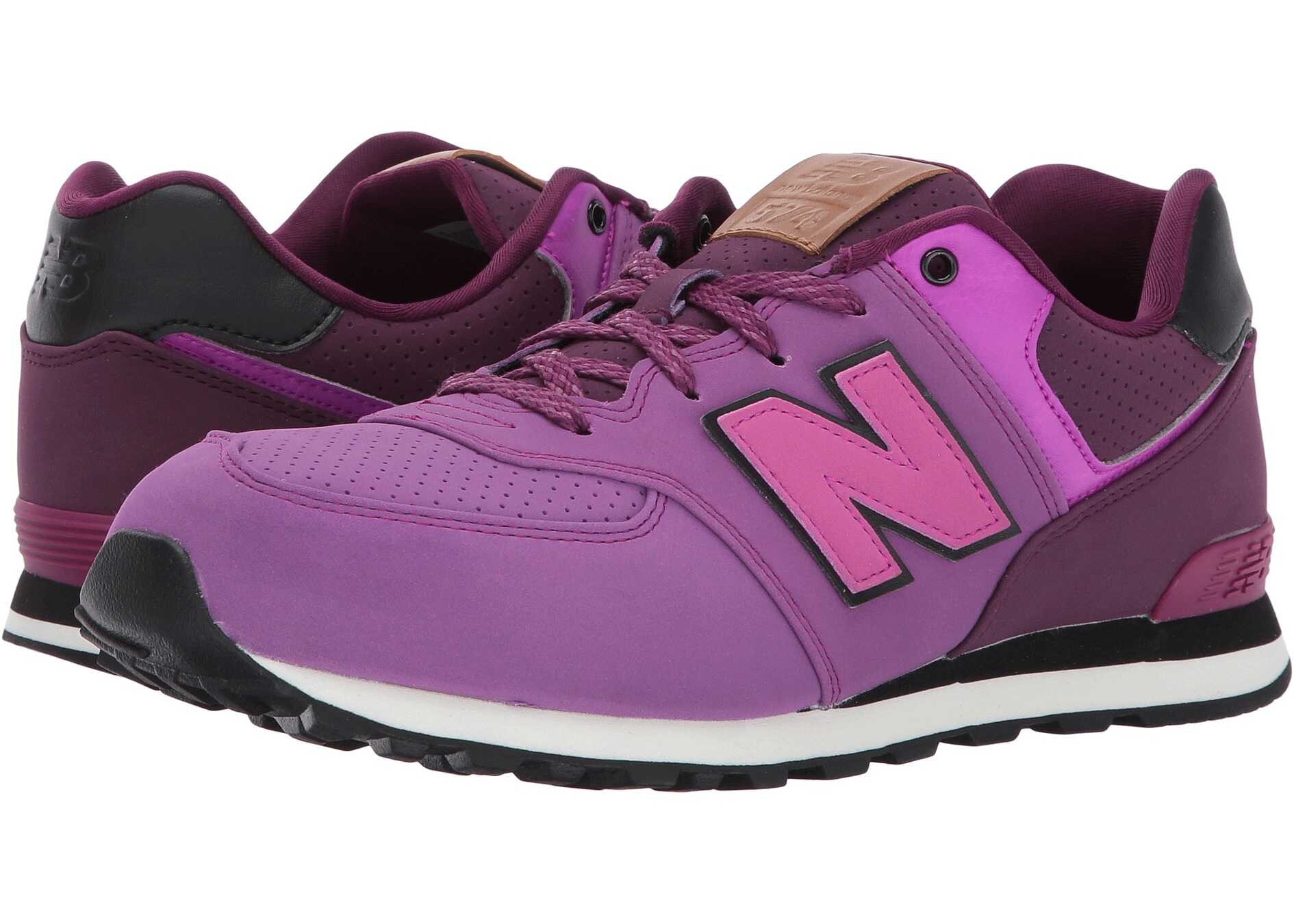 Tenis New Balance Kids KL574v1 (Big Kid) Purple/Black