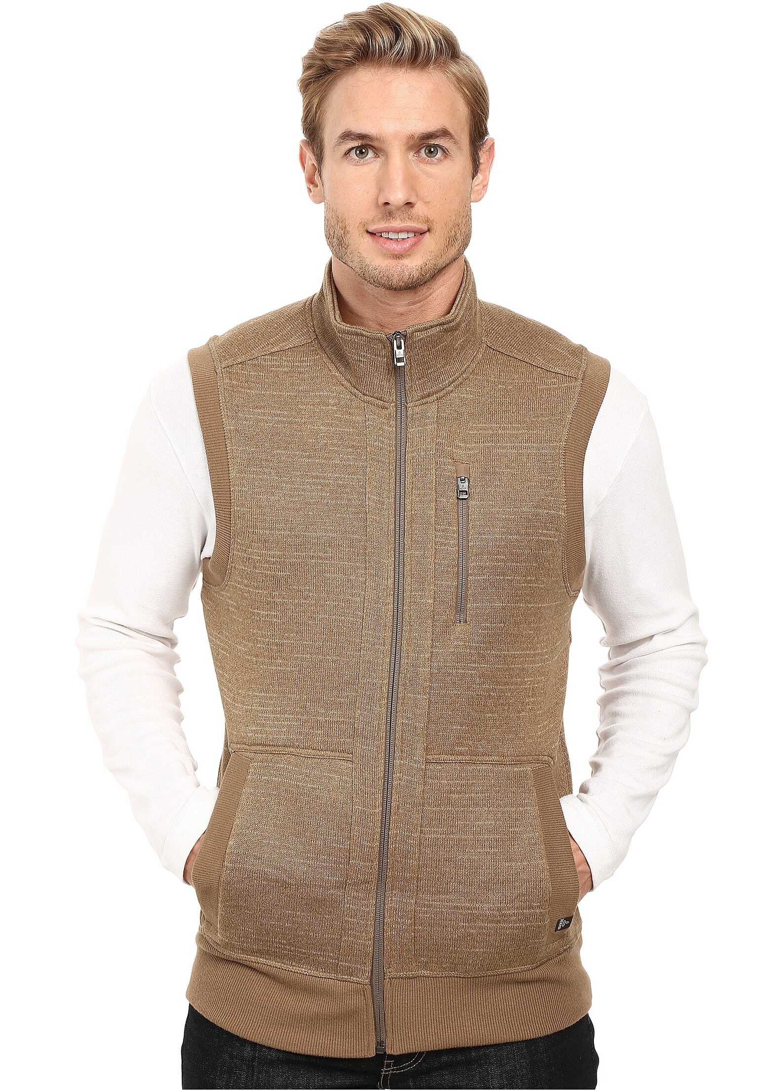 Vesta Prana Performance Fleece Vest Dark Khaki