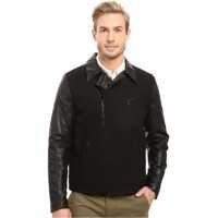 Geci Mix Media Wool Moto Jacket Barbati