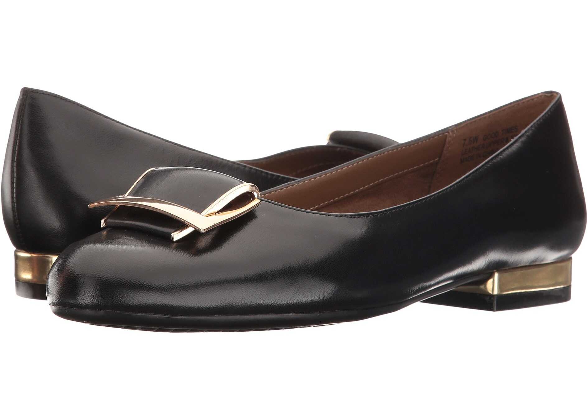 Balerin Aerosoles Good Times Black Leather