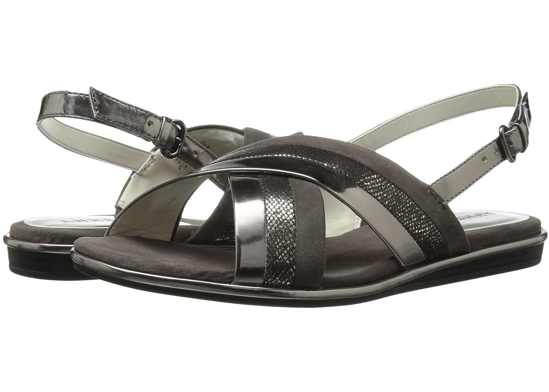 Sandala Anne Klein Galea Dark Pewter Multi Synthetic