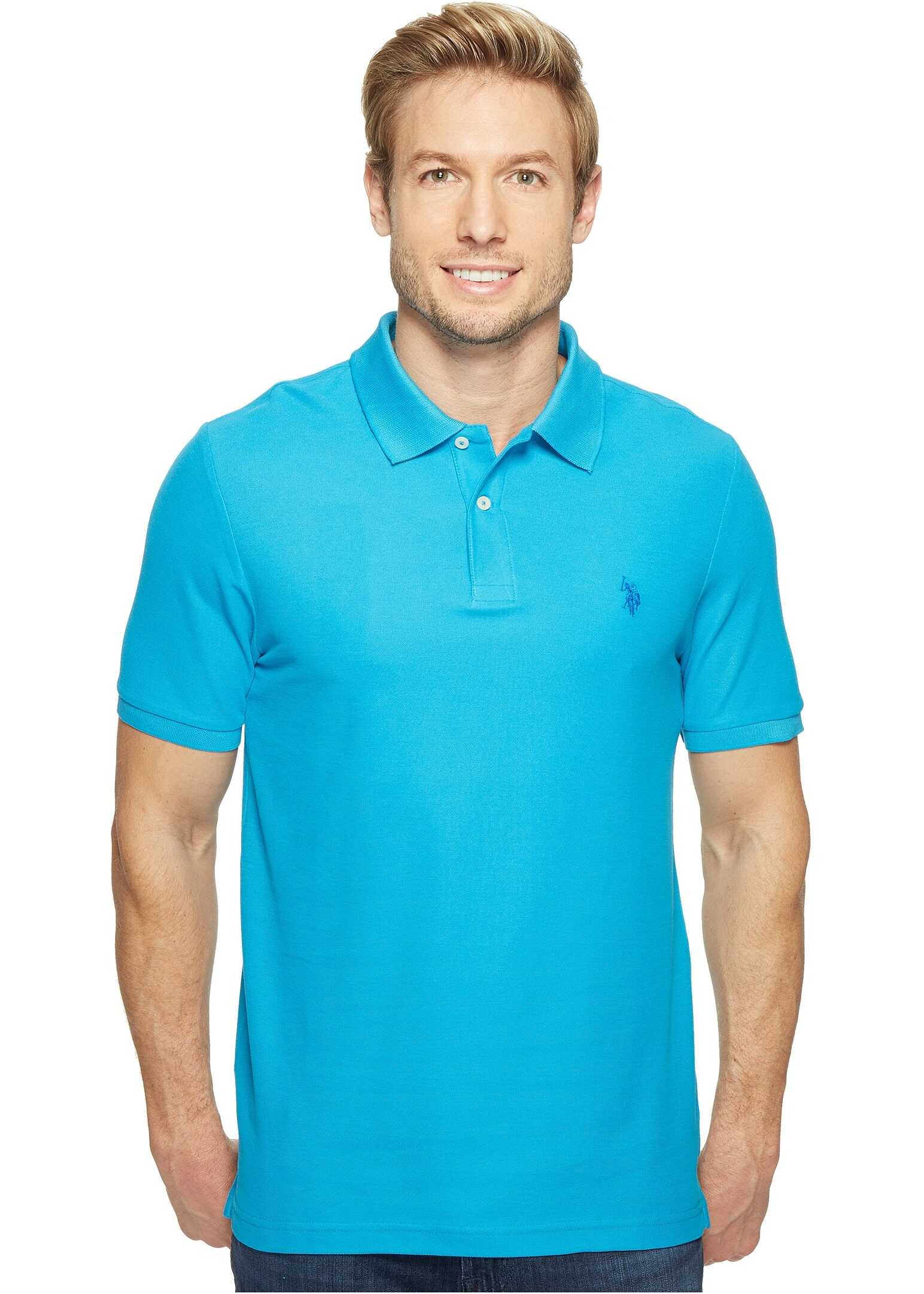 Tricou U.S. POLO ASSN. Ultimate Pique Polo Shirt Flip-Flop Blue