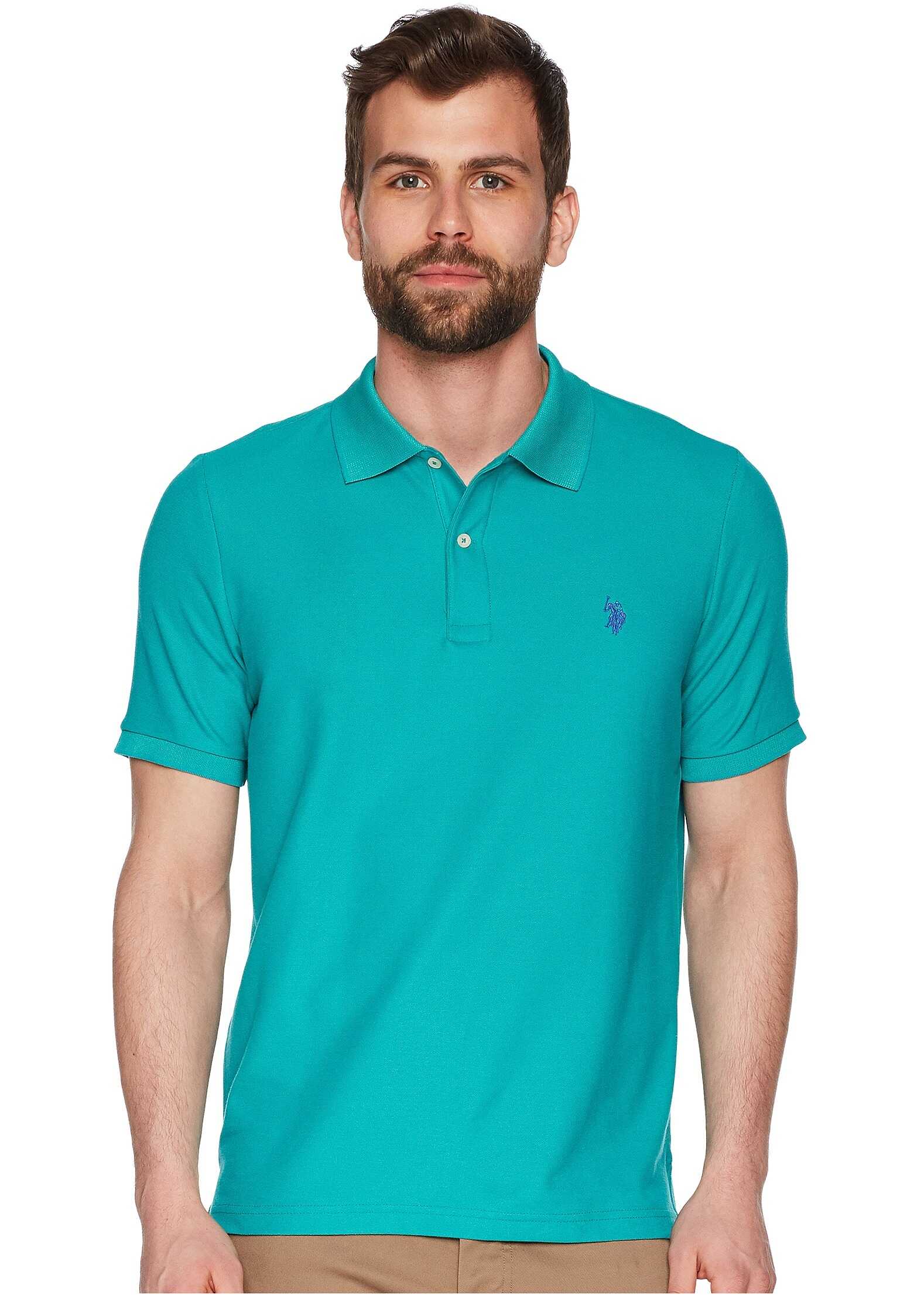 Tricou U.S. POLO ASSN. Ultimate Pique Polo Shirt Island Jade