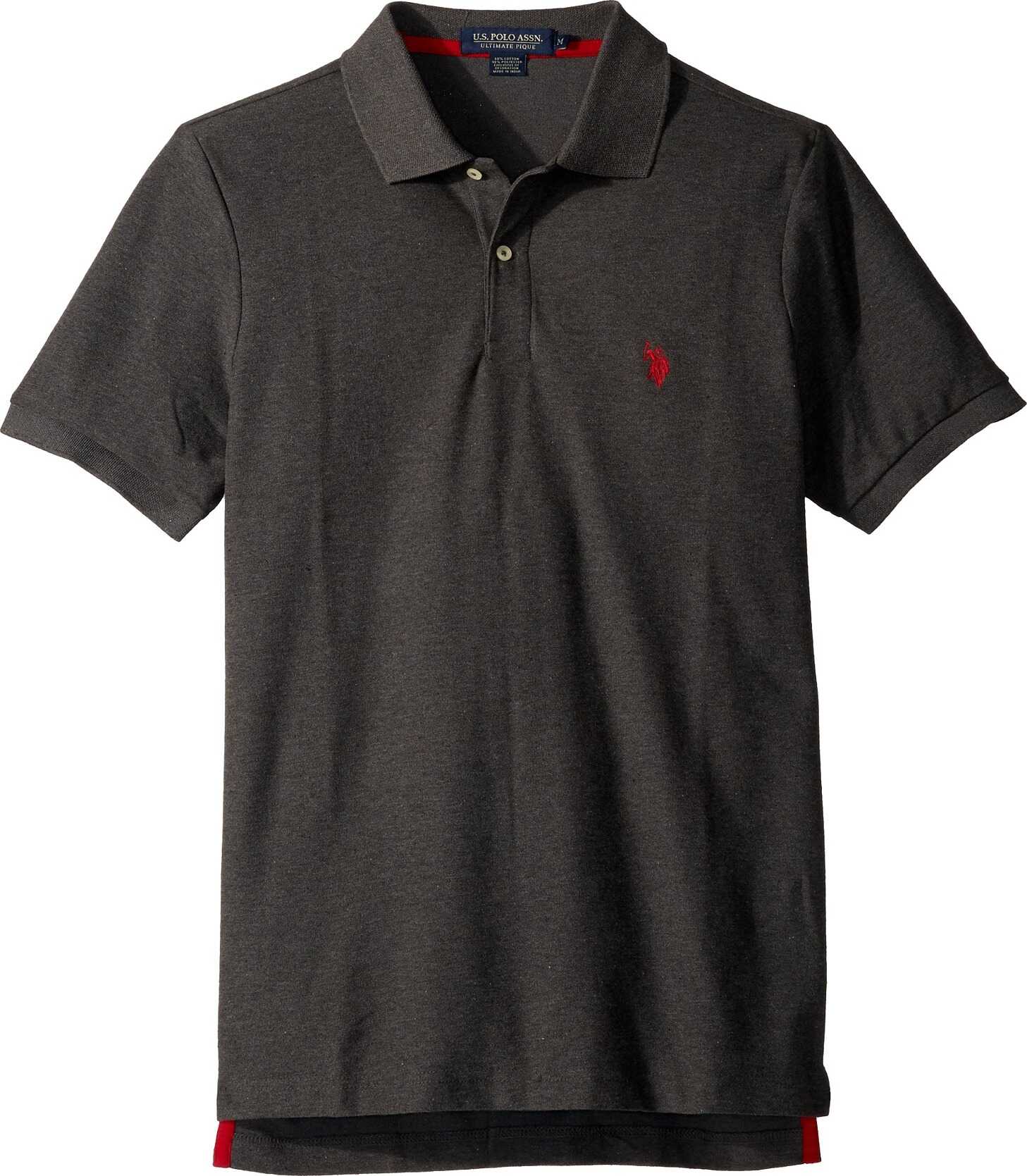 U.S. POLO ASSN. Ultimate Pique Polo Shirt Dark Gray Heather