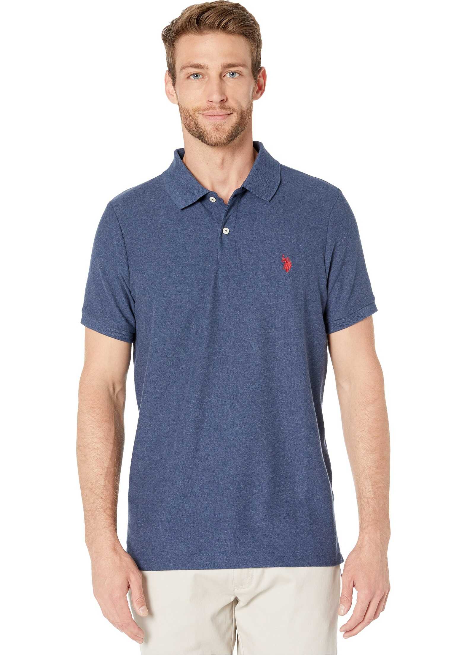 U.S. POLO ASSN. Ultimate Pique Polo Shirt Rinse Blue Heather
