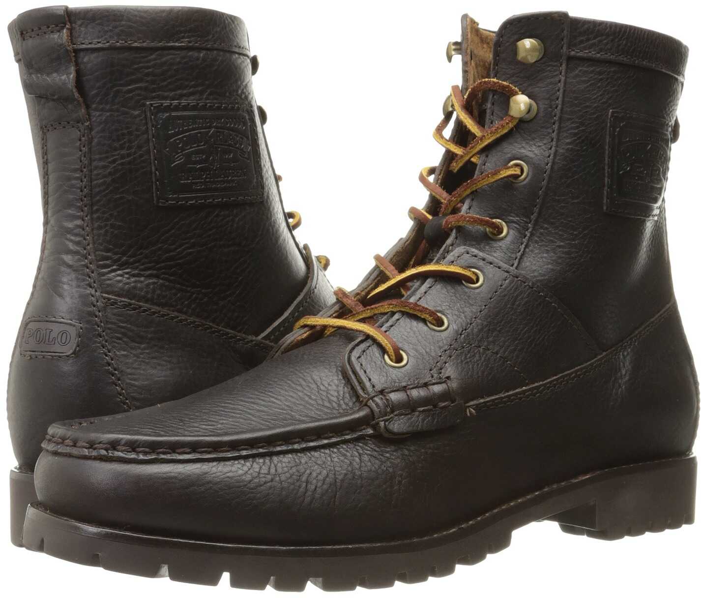 Gheata Ralph Lauren Rouland Dark Brown Vegetable Tumbled Pull Up