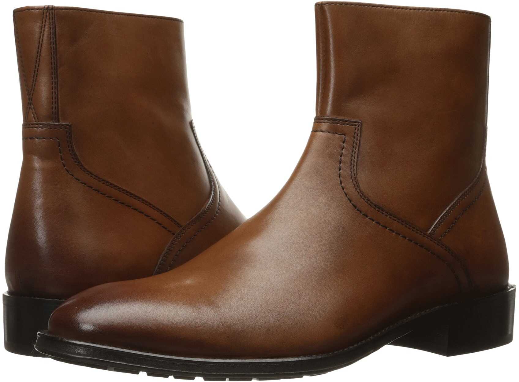 Gheata Florsheim Capital Plain Toe Zip Boot Cognac Smooth