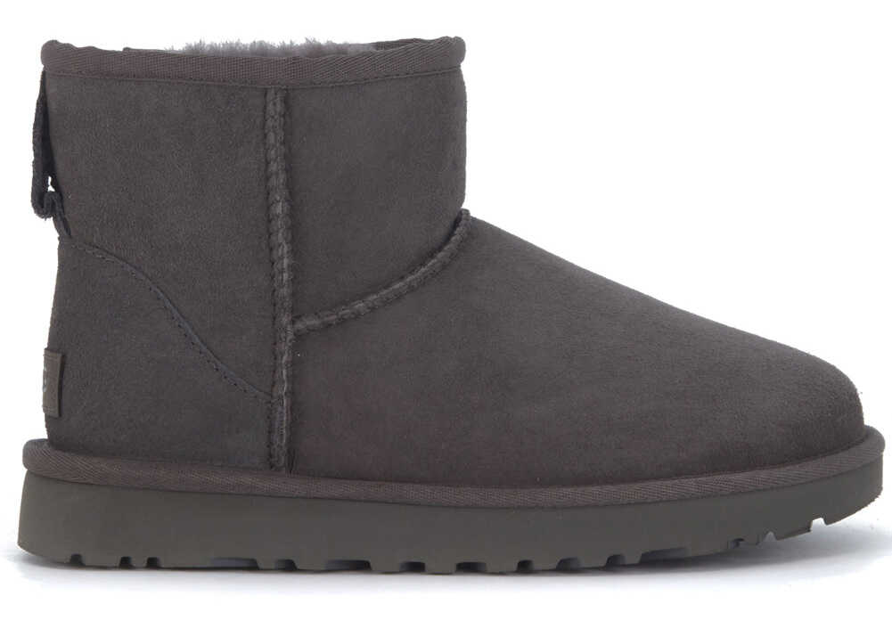 UGG Classic Ii Mini Ankle Boots In Grey Suede Black