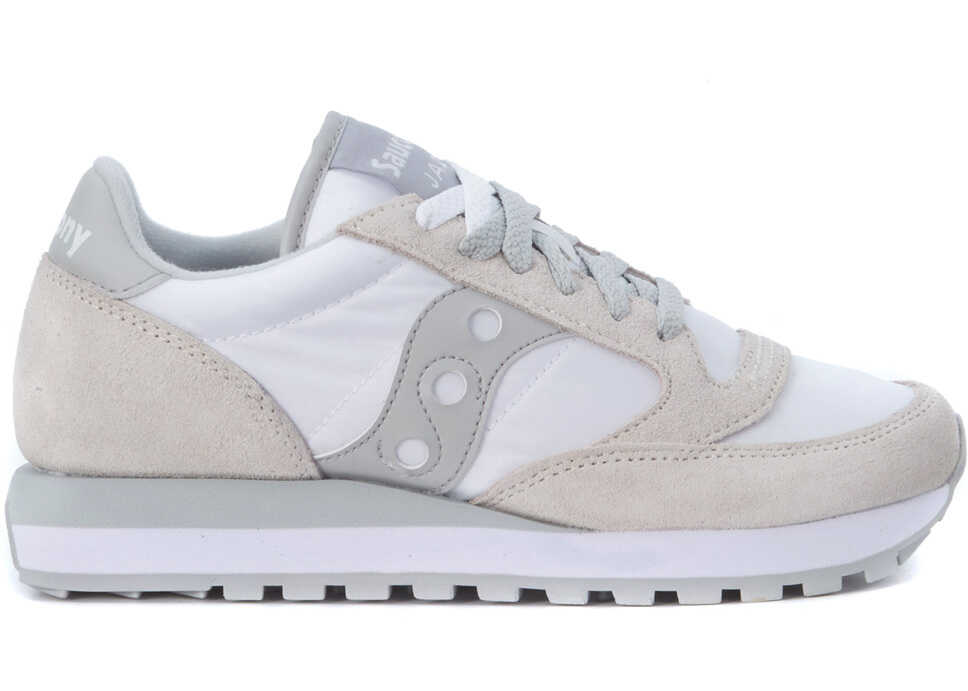 Saucony Jazz Sneaker In Suede And White Nylon White