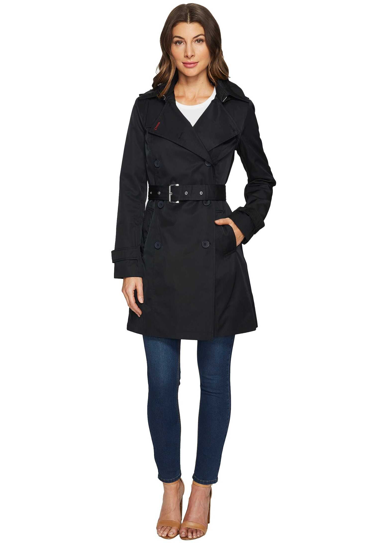 Pardesiu Tommy Hilfiger Double Breasted Trench Coat Black