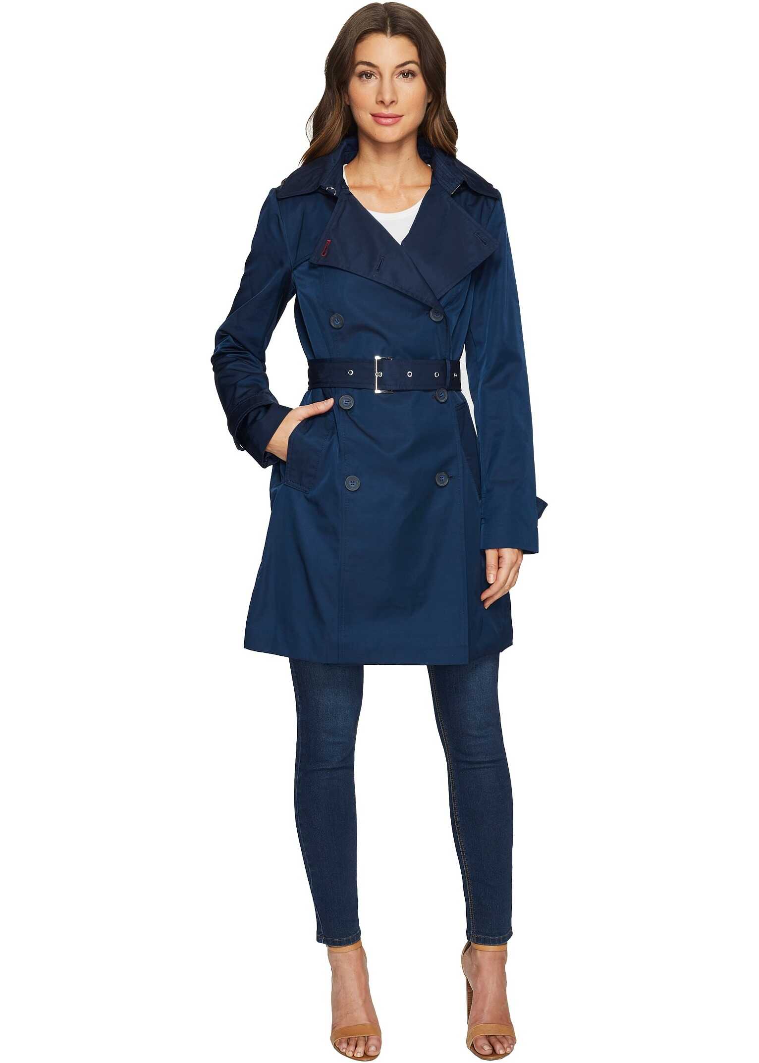 Pardesiu Tommy Hilfiger Double Breasted Trench Coat Navy