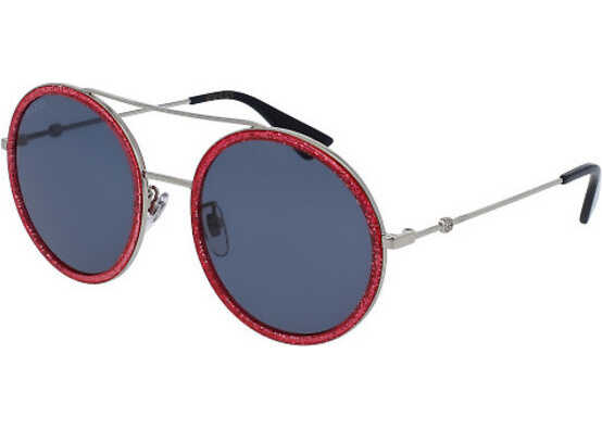 Gucci GG0061S 007-SILVER-SILVER-BLUE