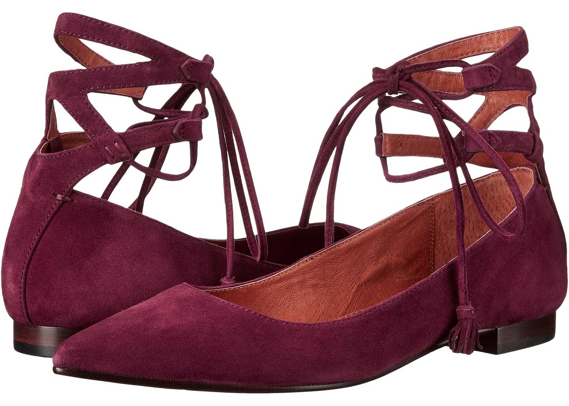 Balerin Frye Sienna Ghillie Ballet Bordeaux Suede