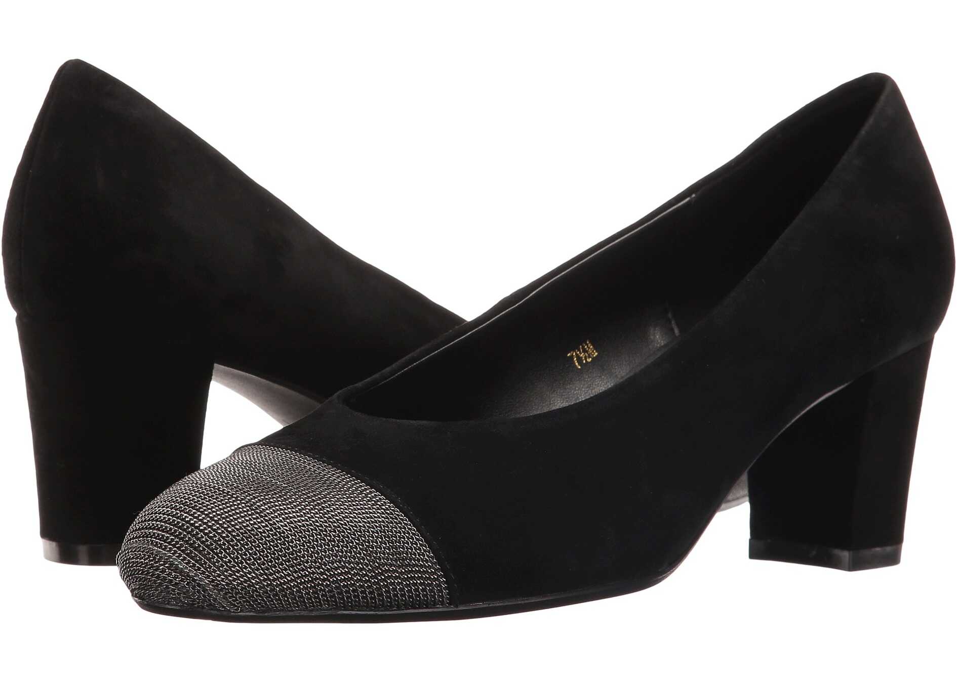 Pantof Vaneli Dank Black Suede/Pewter Chain