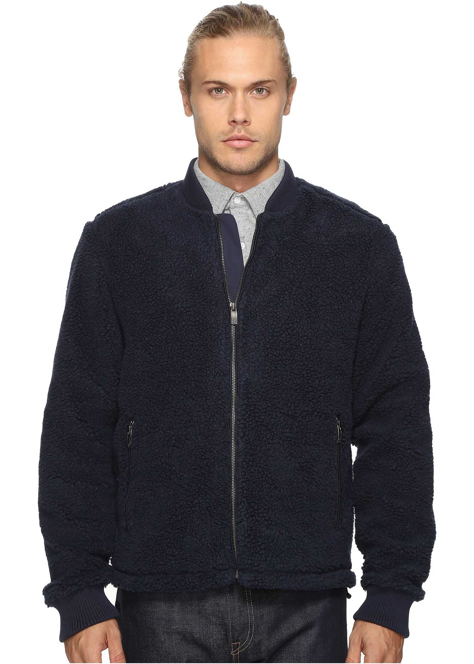 Geaca Original Penguin Sherpa Bomber Jacket Dark Sapphire