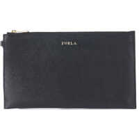 Genti Plic Babylon Black Leather Pochette Femei