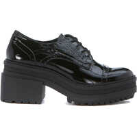 Pantofi Oxford Euphoric Black Vegan Patent Leather Femei