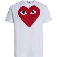 Tricouri White T-Shirt Play By Comme De Garcon With Red Heart And Black Eyes Barbati