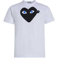 Tricouri White T-Shirt Play By Comme De Garcon With Black Heart Barbati