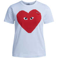Tricouri T-Shirt Comme Des Garçons Play Bianca Con Cuore Rosso Femei
