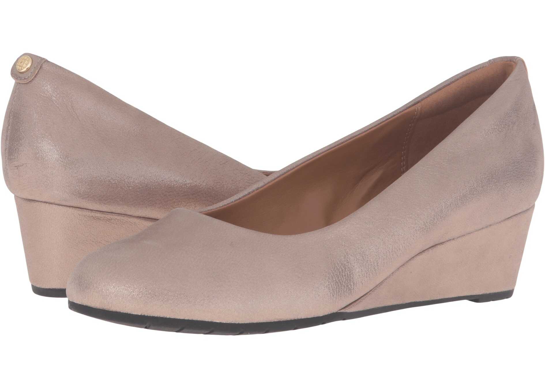 Pantof Clarks Vendra Bloom Champagne Metallic Leather