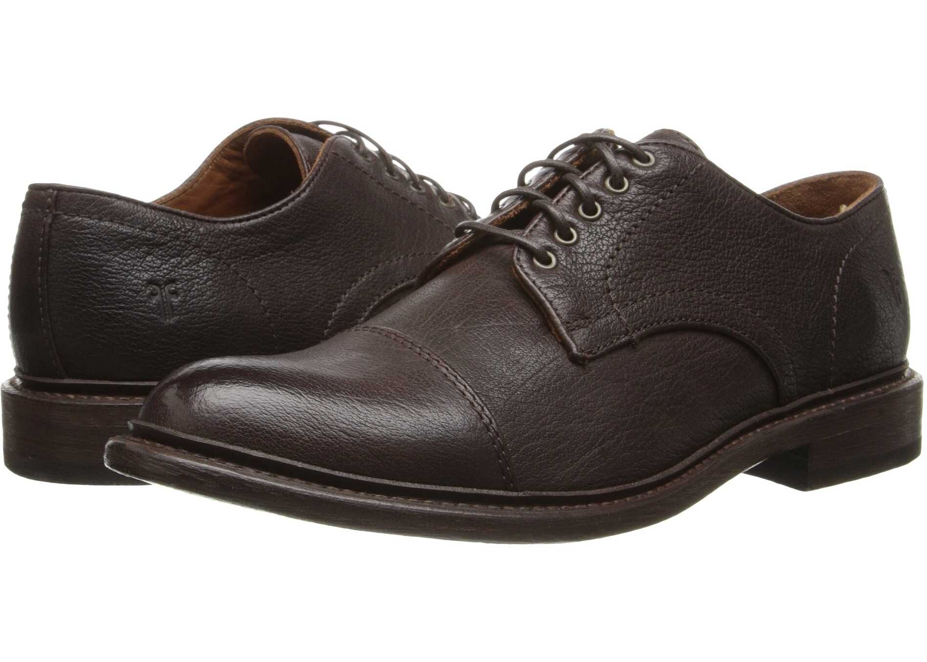 Pantof Frye Jack Oxford Dark Brown Buffalo Leather