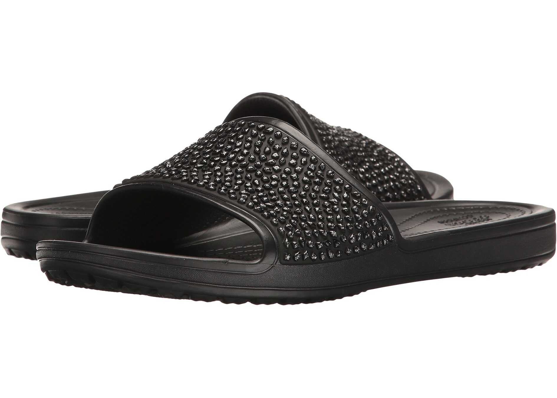 Sandala Crocs Sloane Embellished Slide Black/Black