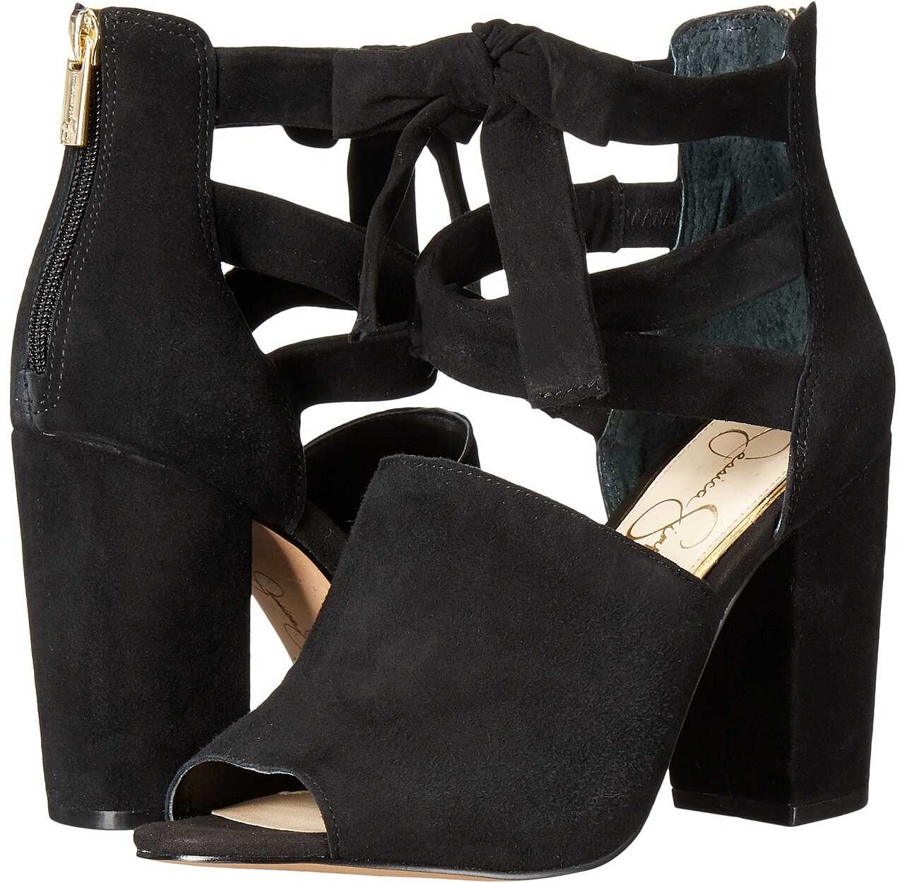 Pantof Jessica Simpson Kandiss Black Luxe Kid Suede
