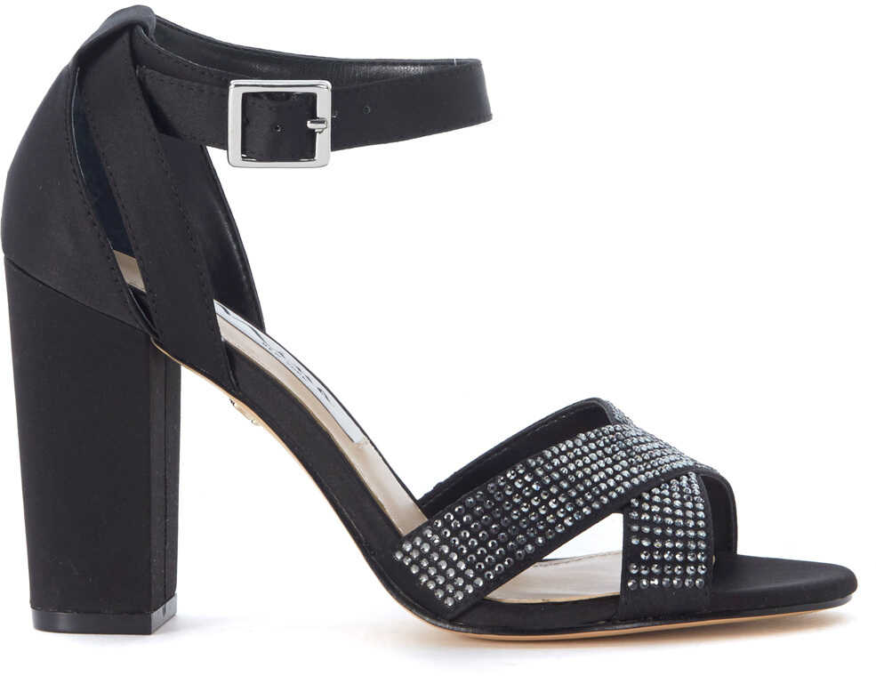 Sandala Nina Sandalo Nina New York In Raso E Microcristalli Black