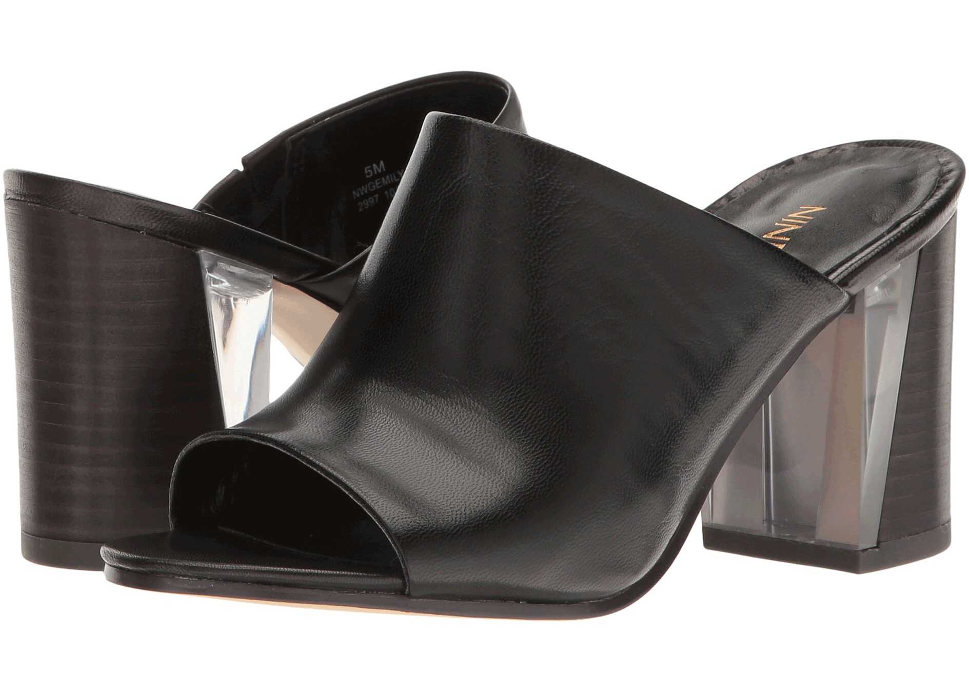 Sabot Nine West Gemily Black Leather