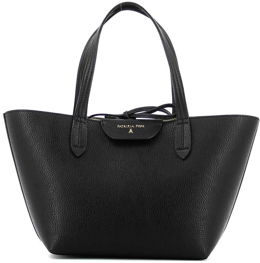 Geanta femei Patrizia Pepe 8E3B86CDF2 DOUBLE BLACK/GO