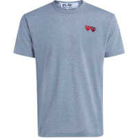 Tricouri Grey Melange T-Shirt With Double Heart Barbati