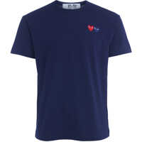 Tricouri Blue T-Shirt With Double Heart Barbati