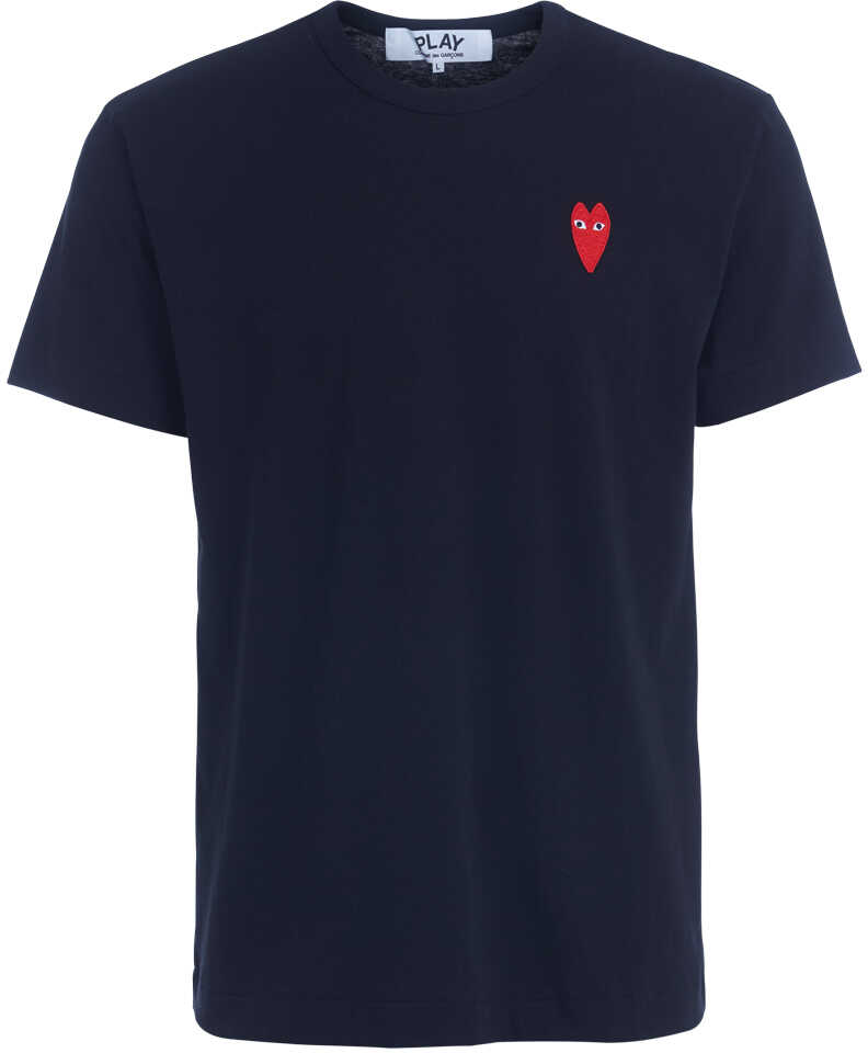 Tricou Comme des Garçons Play Black T-Shirt With Red Heart Black